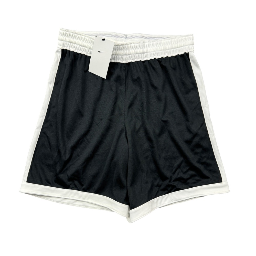 Nike Mens Medium Black White Dri-FIT Team Basketball Shorts Athletic Sportswear